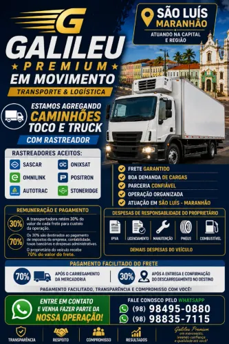 ESTAMOS AGREGANDO CAMINHÕES TOCO E TRUCK COM RASTREADOR