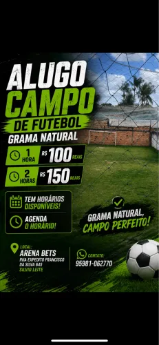 Alugo campo de futebol, venha agendar seu horário 
