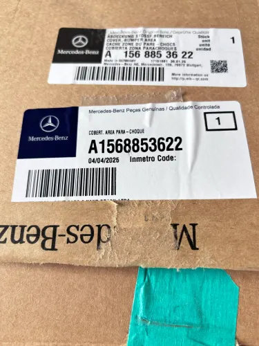 Capa de Para-choque Mercedes-Benz Original - Código A1568853622 - GLA200