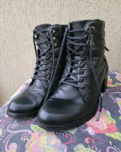 Bota coturno de couro legítimo da Hoover