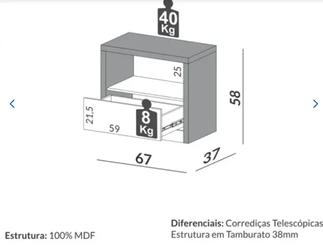 Duas Mesas de Cabeceira