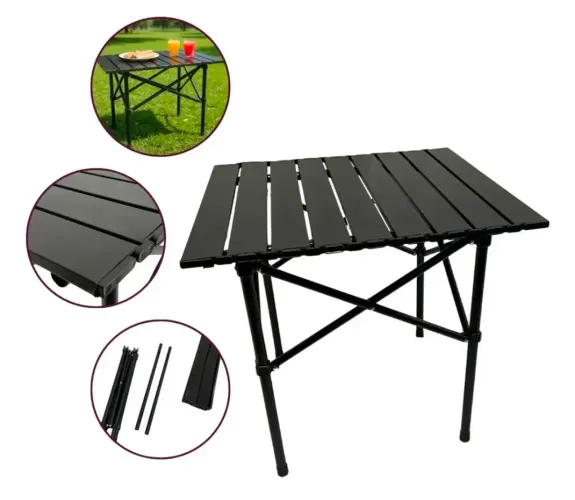 Mesa dobrável camping e praia
