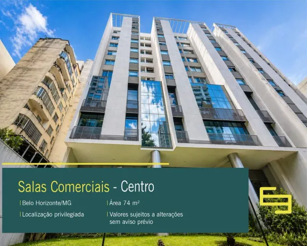 Salas comerciais para alugar no Centro de Belo Horizonte/ MG.