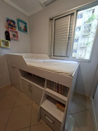 Cama solteiro multifuncional + colchão de espuma