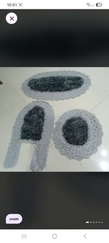 Jogo de Banheiro Croche Peludinho 