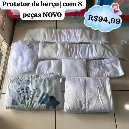 Kit protetor de berço Baby Dino 8 peças produto Novo