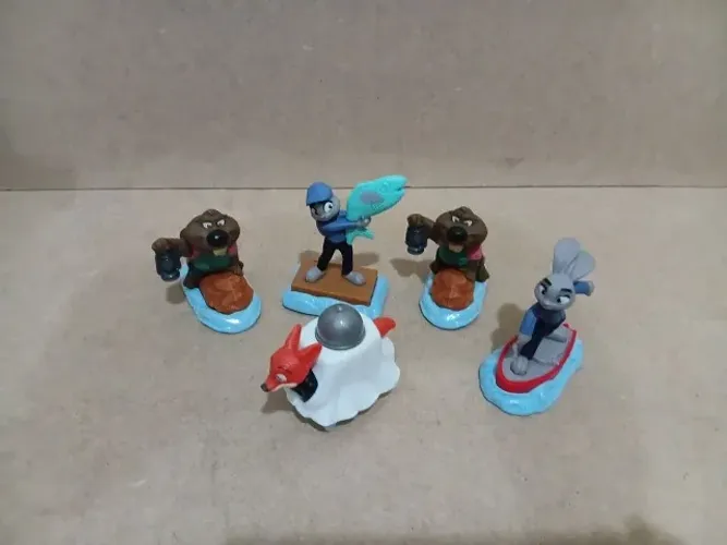 lote bonecos zootopia 2 - mc donalds