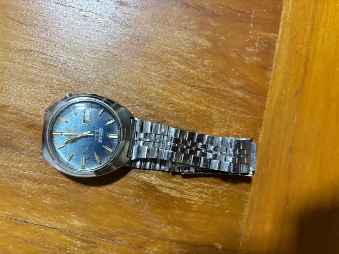 Relógio Orient 3 Estrelas Automático Vintage Original - Azul (funcionando)