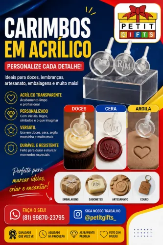 Valorize seus produtos com carimbos para doces, bolos