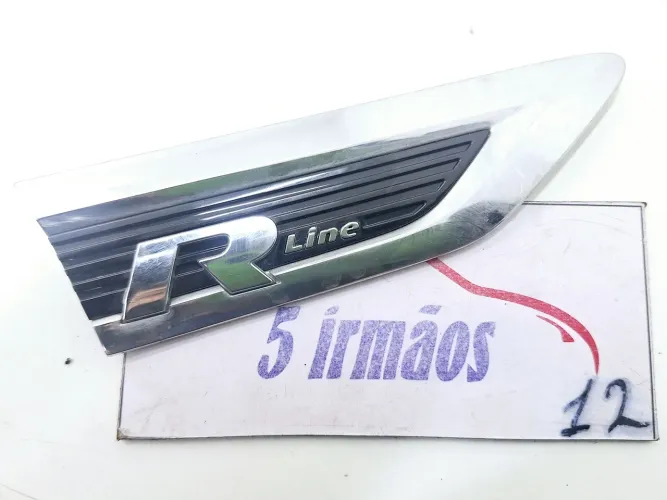 Emblema R-line Paralama Direito Vw Tiguan Tsi 2.0 2019/2020 Prata