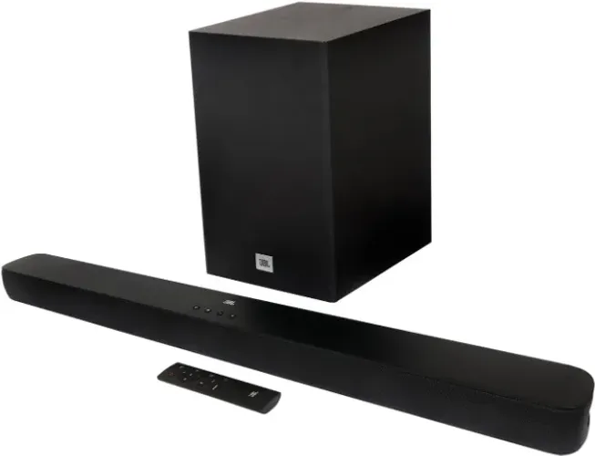 Soundbar JBL Cinema SB180, Bluetooth, 110W, com Subwoofer, 2.1 Canais, Preta 