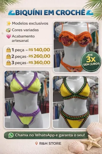 BIQUÍNI CROCHÊ 99,00 OFERTA 