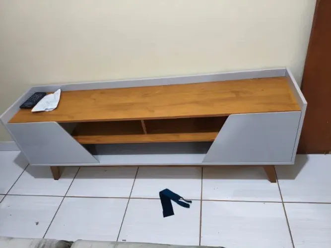 Rack Turim para TV até 65? Branco/Naturale | NOVO 