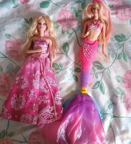 Barbies - Ludmila (Sereia das pérolas) e Princesa Vitória (Princesa e a popstar)