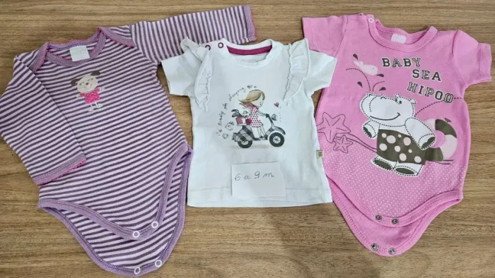 enxoval 3 peças bebê menina 6 a 9 meses
