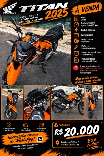 Vendo Titan 2025, não troco, apenas venda