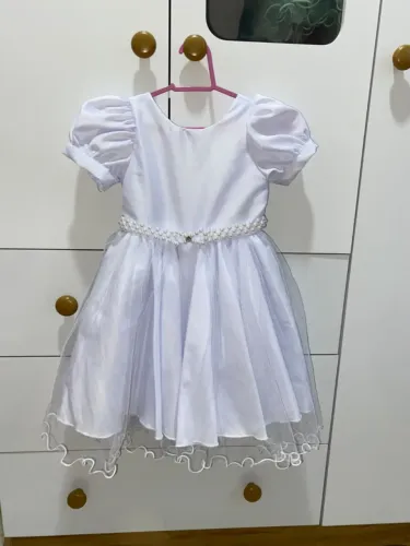 Vestido de Daminha/batizado tamanho 1 ano c/ anágua