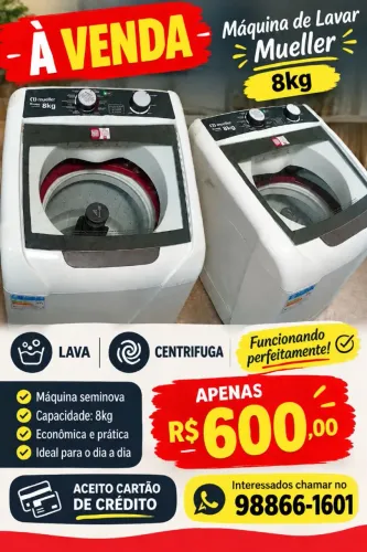 Maquina de Lavar 8k funcionando