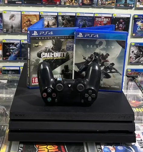 PlayStation 4 Pro 4K HD mecânico de 1 TB<br>