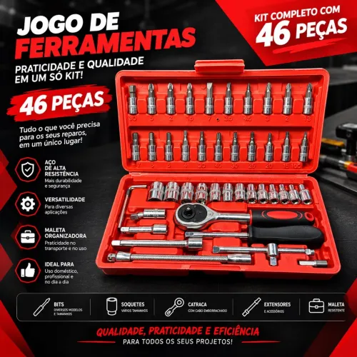 KIT FERRAMENTA- 46 peças
