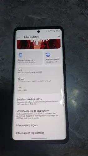 Motorola Edger 50 fusion com pequena avaria