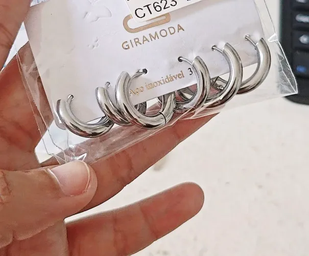 Argolas Aço Inox (kit com 3) promoção 