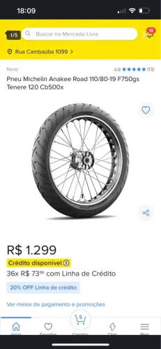 Pneu 110 80 19 michelin tiger 800 bmw gs 