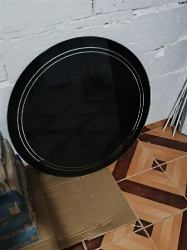 Tampo de mesa vidro preto