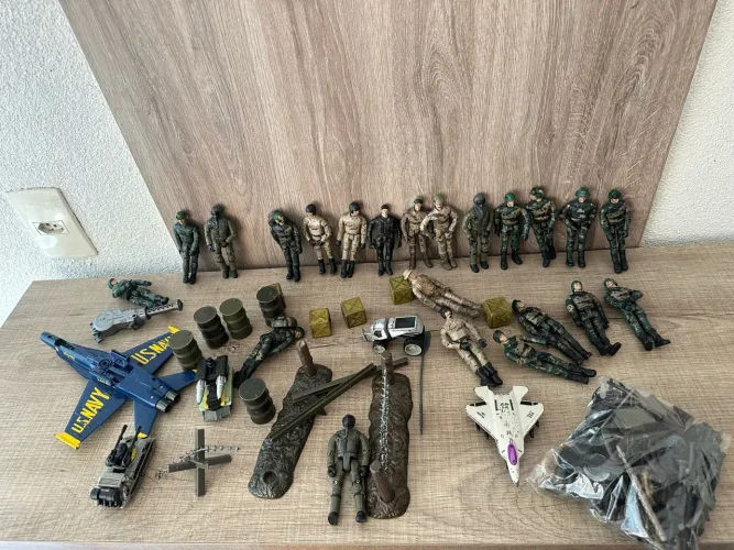 Lote Bonecos Army Men Special Elite Force Militares Avião Blue Angels Articulado Raros !