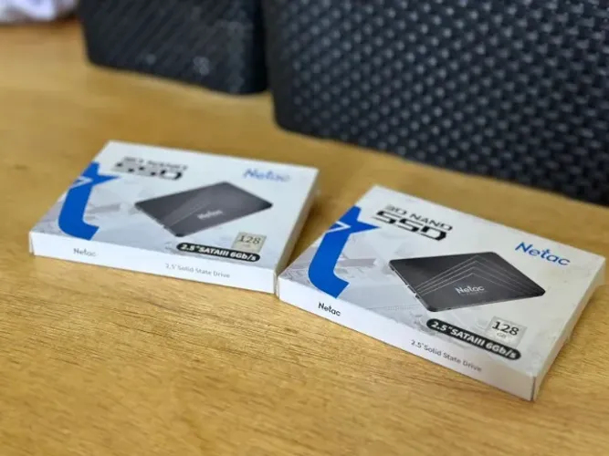 Kit 2x SSD Netac 128GB (256GB Total) SATA 2.5" - Novos, Garantia