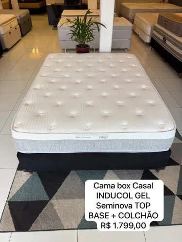 Cama Box Casal INDUCOL GEL SEMINOVA - ENTREGO 