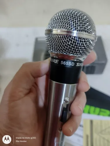 Microfone Shure, em excelente estado, acompanha manuais