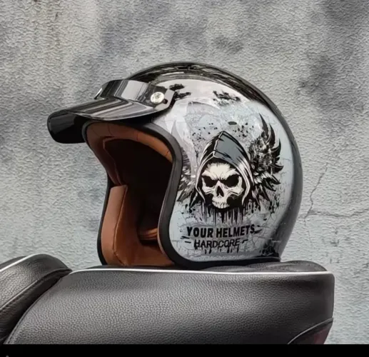 Capacete retrô oldschool