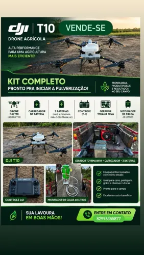 Drone agrícola de pulverização T10