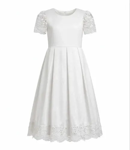 Vestido Branco - Tamanho 10 anos