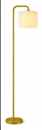 Luminária de Chão para Quarto ou Sala com 3 Níveis Ajustável Metálico Dourado - NOVO