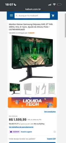 Monitor Gamer 27? 240hz