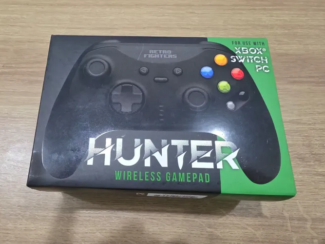 Controle Xbox Clássico Hunter Wireless Gamepad Retro Fighters 