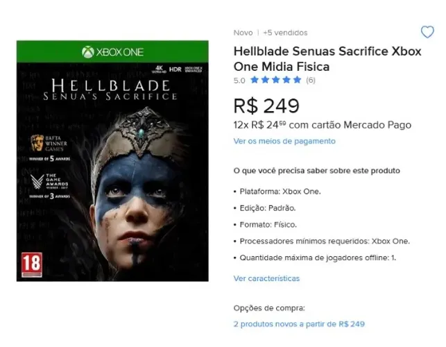 Hellblade Senua's Sacrifice - XBOX