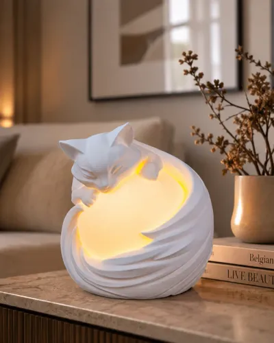 Luminária Gatinho - Decoração Aconchegante