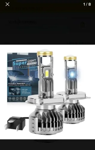 Par de led projetor canhão 12V  H4 