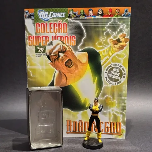 Miniatura Adão Negro Black Adam Eaglemoss DC + Fascículo 29