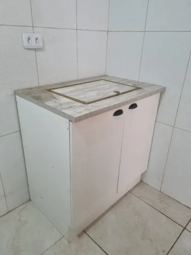 Armário de cozinha + armário aéreo geladeira + nicho micro-ondas