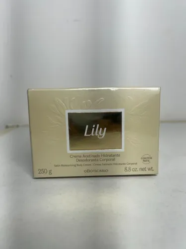 Creme Acetinado Hidratante Lily O Boticário 250g - Lacrado/Novo