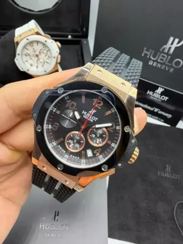 Relogio Hublot Big Bang Rose Mostrador Preto LINHA PREMIUM AAA