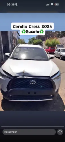 Corolla Cross 2020 para retirada de peças