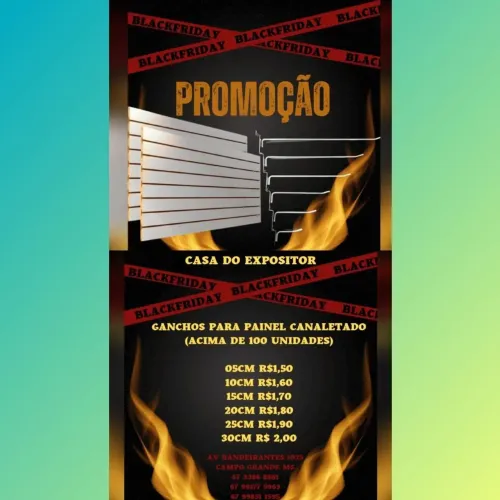 Ganchos p/ Painel Canaletado ((NOVOS)) R$1,50 ""3386 8881"" Casa do Expositor 