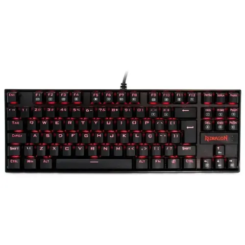 Teclado Mecânico Gamer Redragon Kumara, Anti-Ghosting, LED Vermelho