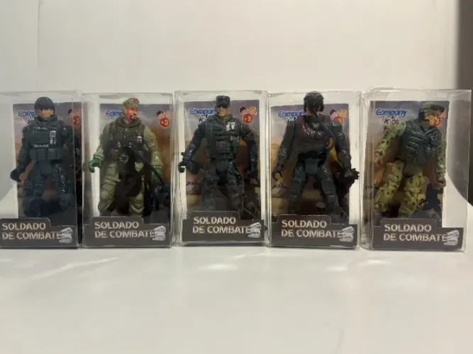 Boneco de Ação Articulado Soldado Combate Figura de Ação Infantil Articulado Militar