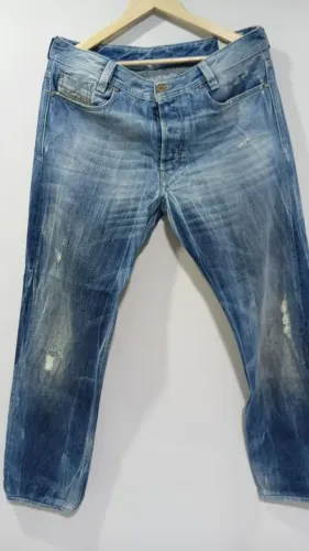 Calça Jeans Diesel Heeven Original Azul Destroyed - W33 L34